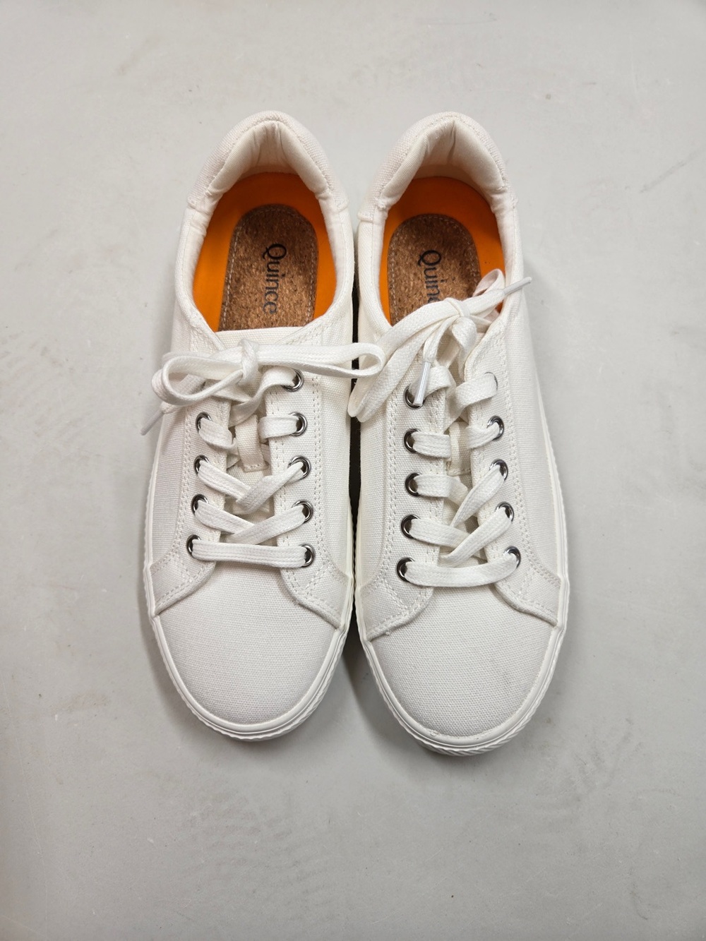 QUINCE Organic Eco Cotton Canvas Everyday Sneaker Women’s US 8.5 White 8912 - Picture 3 of 16